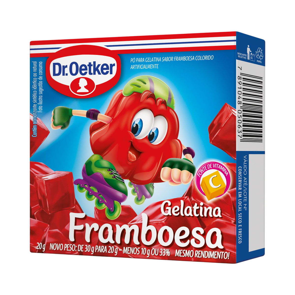 Gelatina Framboesa Dr. Oetker Caixa 20g