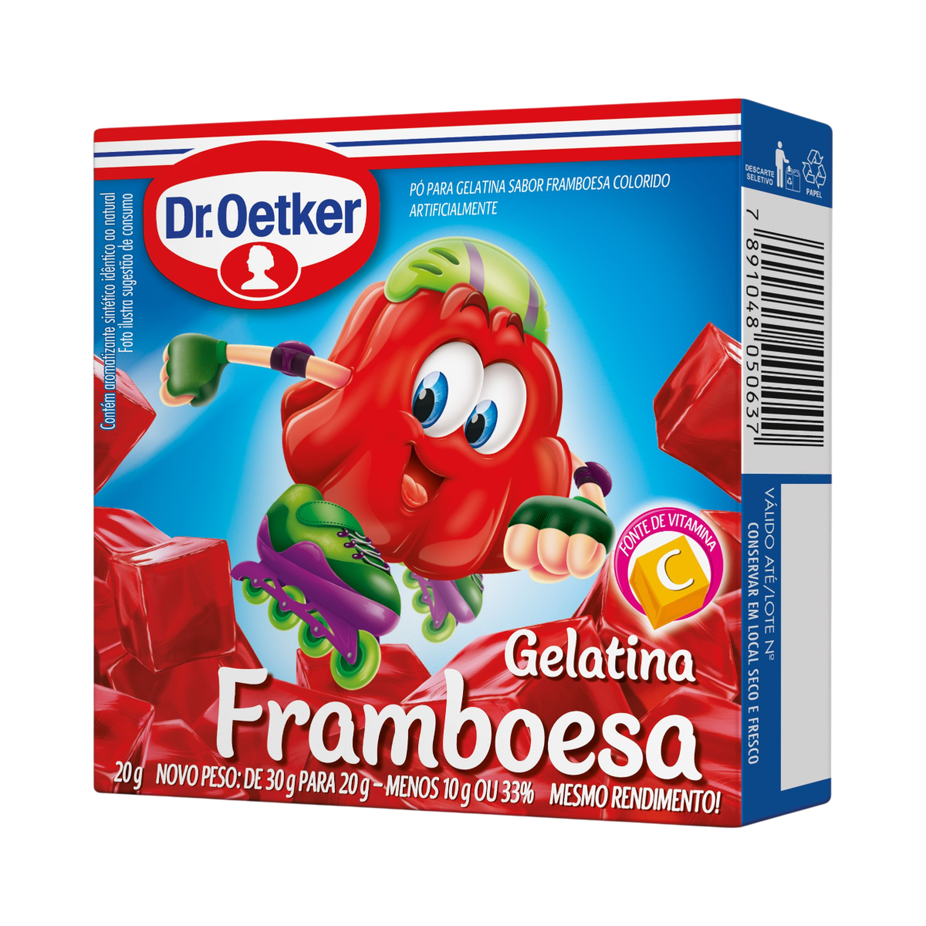 Gelatina Framboesa Dr. Oetker Caixa 20g