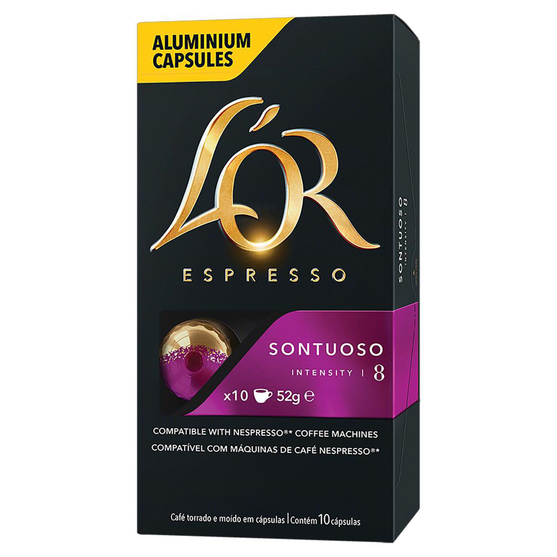 Café Espresso em Cápsula Sontuoso L'or Caixa 52g C/10 Unidades 