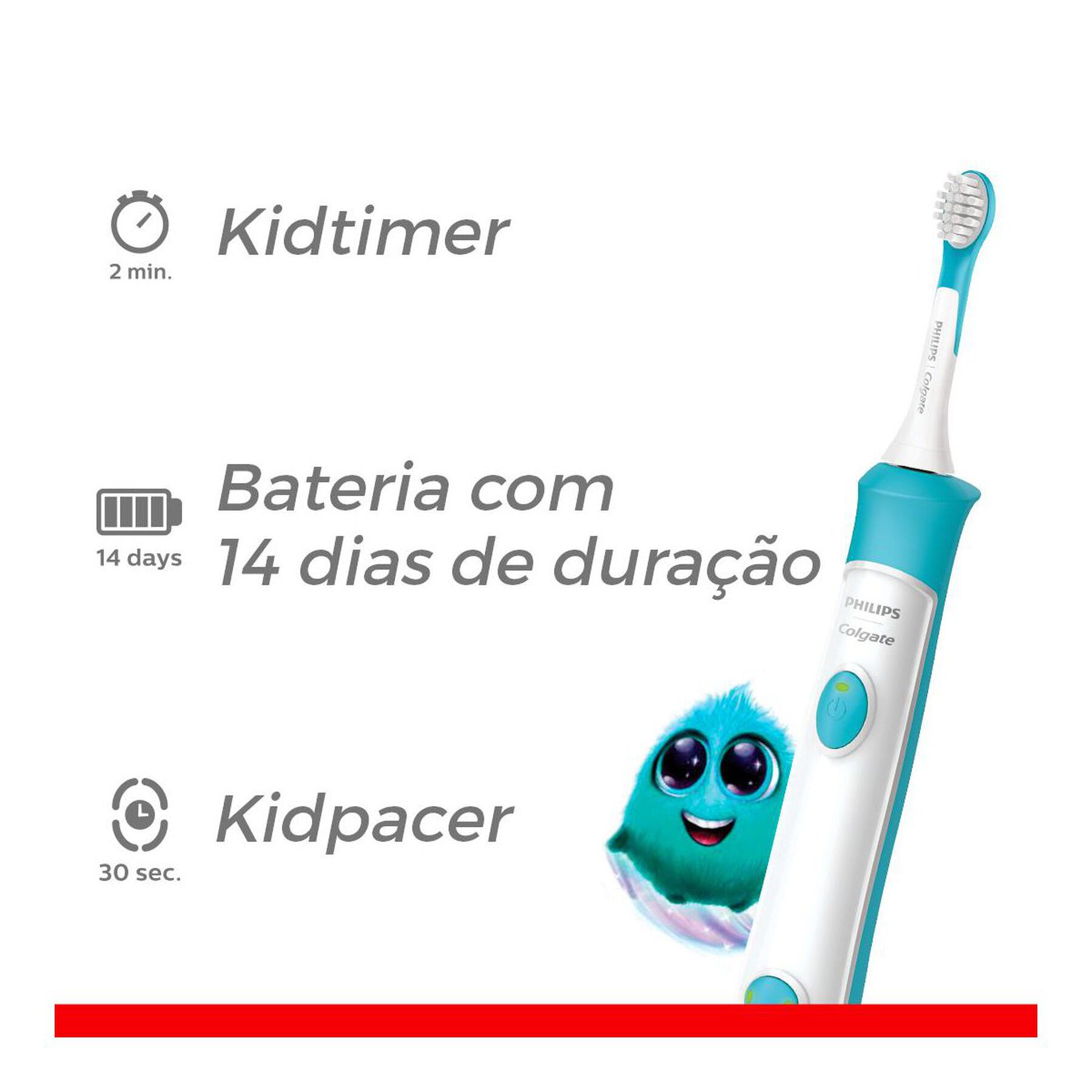 Escova Dental Infantil Elétrica For Kids Colgate + Philips