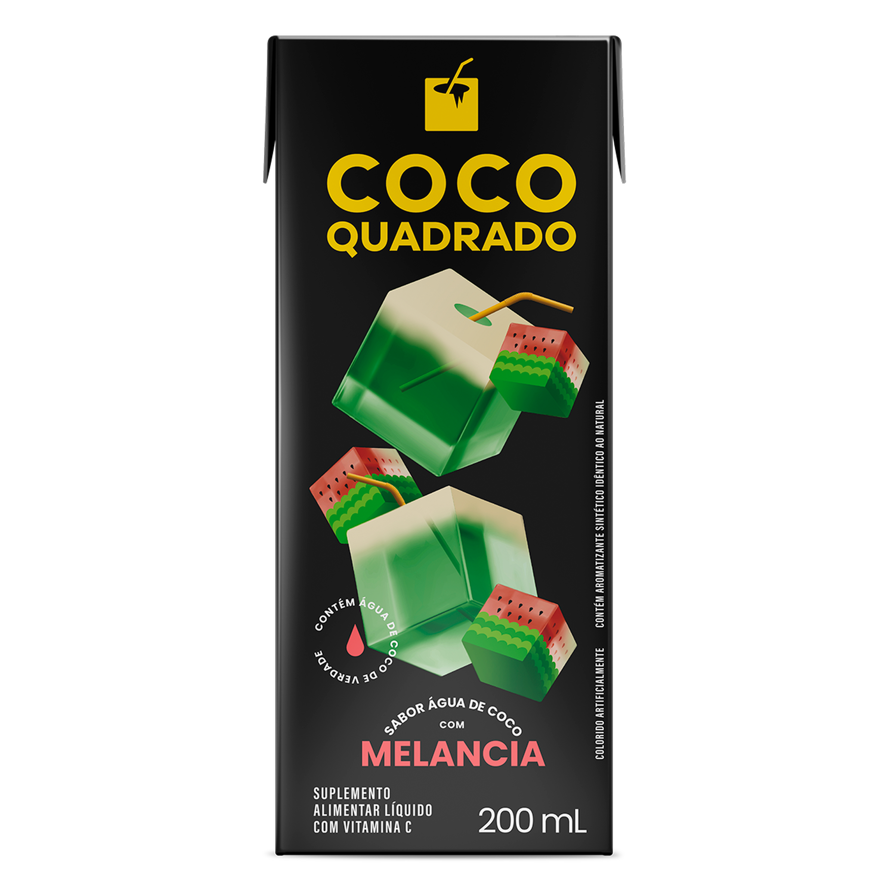 Suplemento L&iacute;quido Melancia Coco Quadrado 200ml