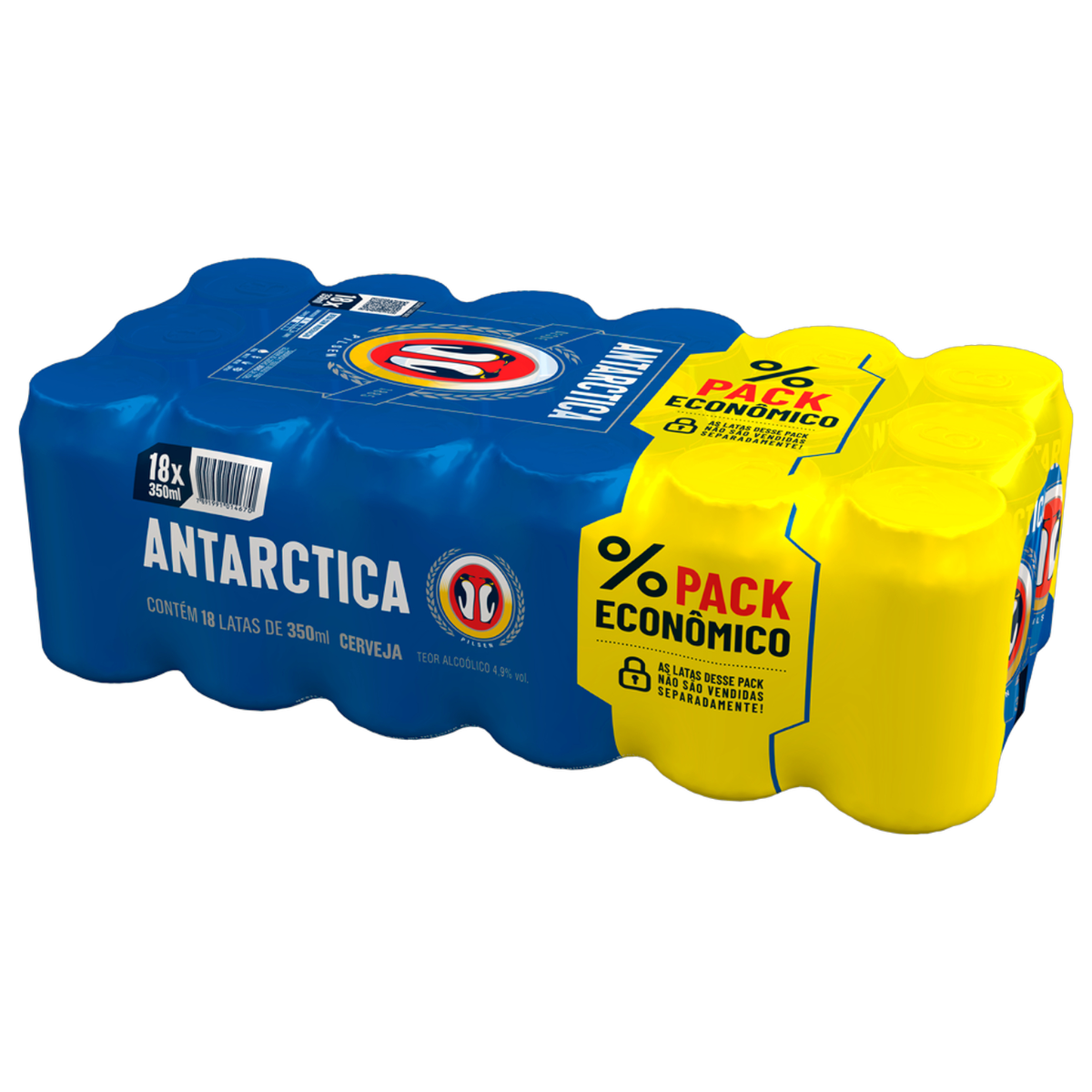 Cerveja Antarctica Lata 350ml - Pack Promocional C/18 Unidades