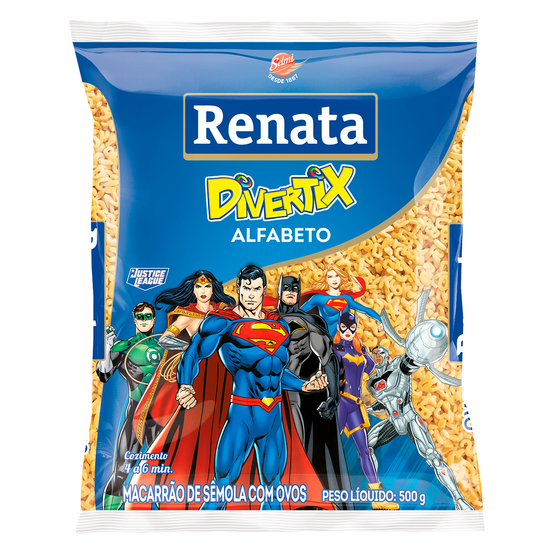 Macarr&atilde;o de S&ecirc;mola com Ovos Alfabeto Divertix Renata Pacote 500g