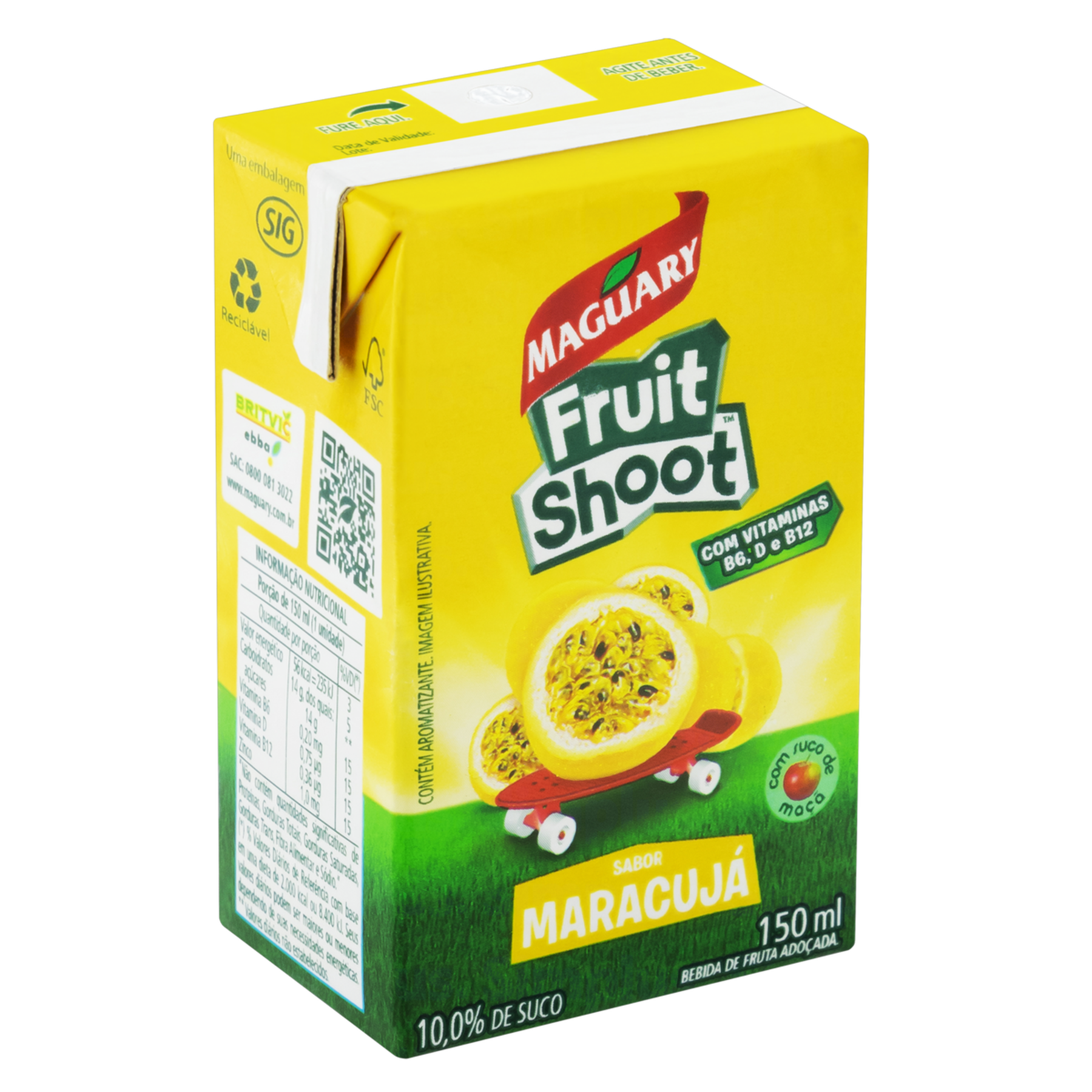 Bebida Ado&ccedil;ada Maracuj&aacute; Fruit Shoot Maguary Caixa 150ml