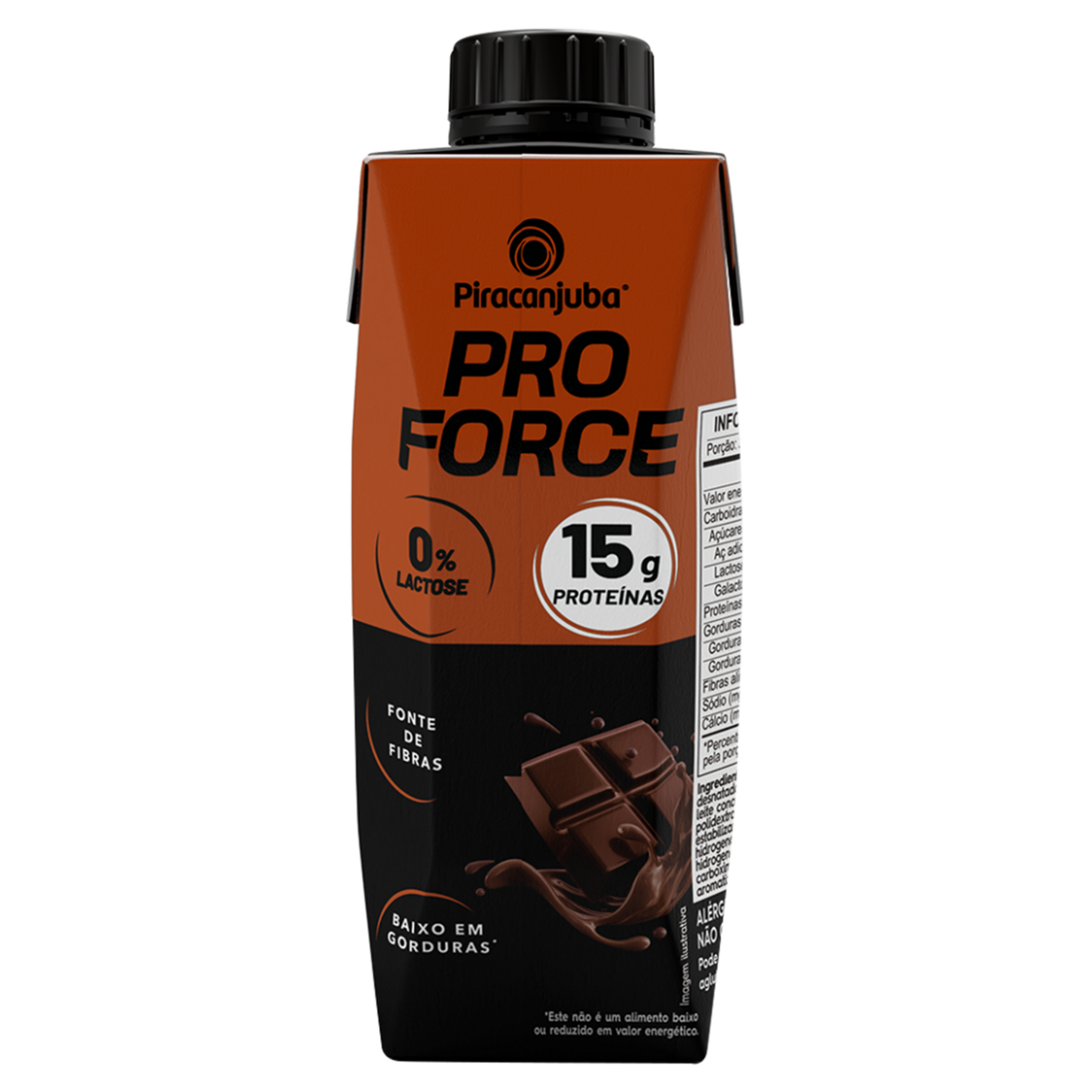 Bebida Láctea UHT Chocolate Zero Lactose Piracanjuba ProForce Caixa 250ml