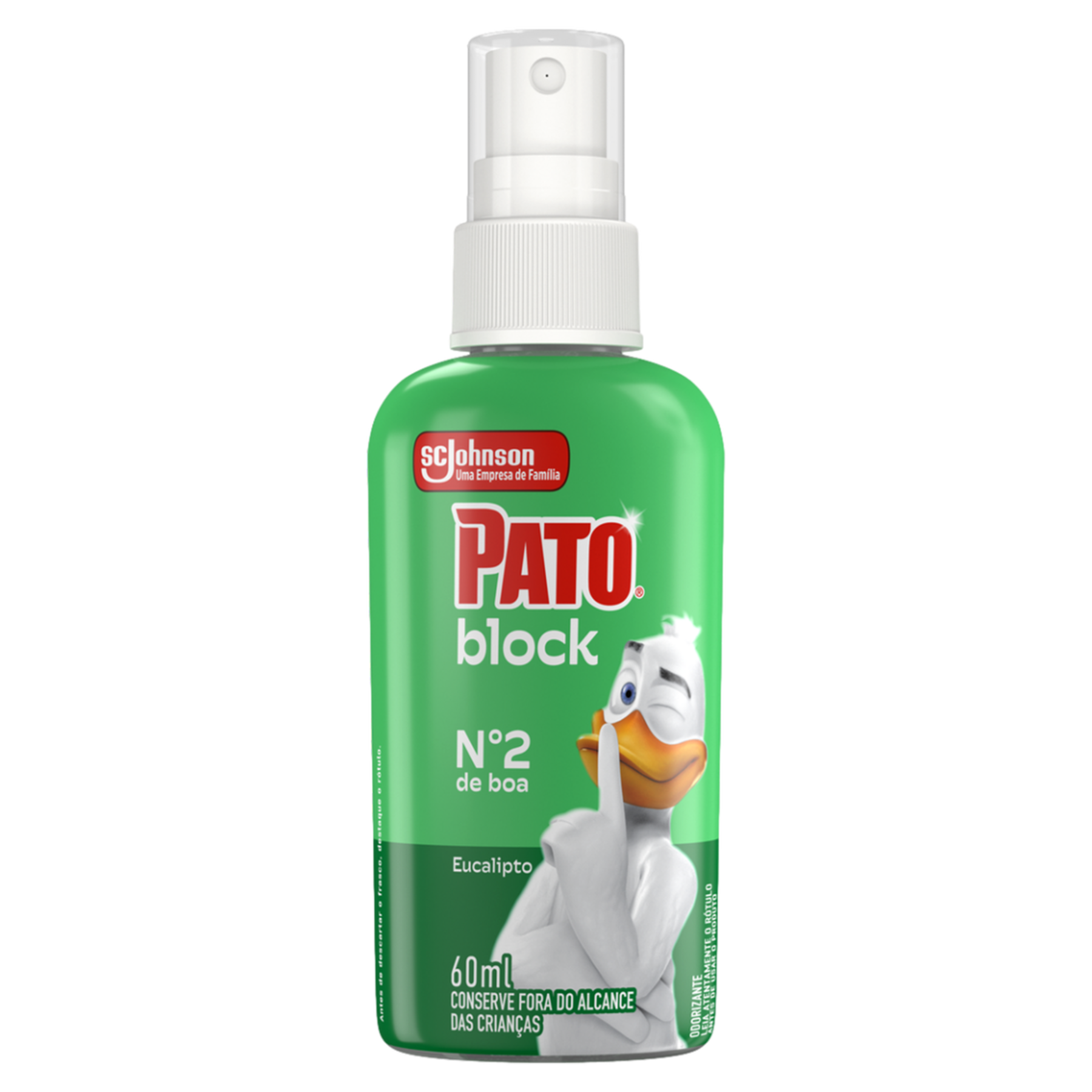 Odorizador Sanit&aacute;rio L&iacute;quido Eucalipto Pato Block 60ml Spray