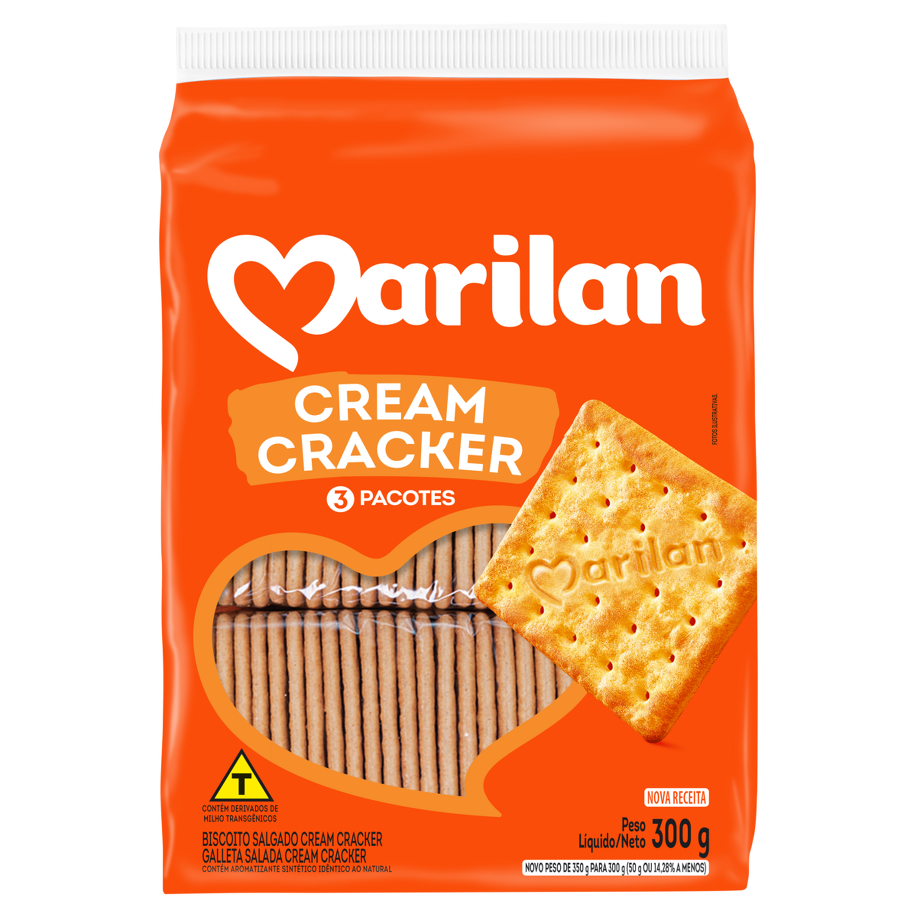 Biscoito Cream Cracker Tradicional Marilan Pacote 300g