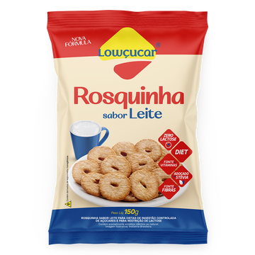 Biscoito Rosquinha Leite Zero Lactose Lowçucar Pacote 150g