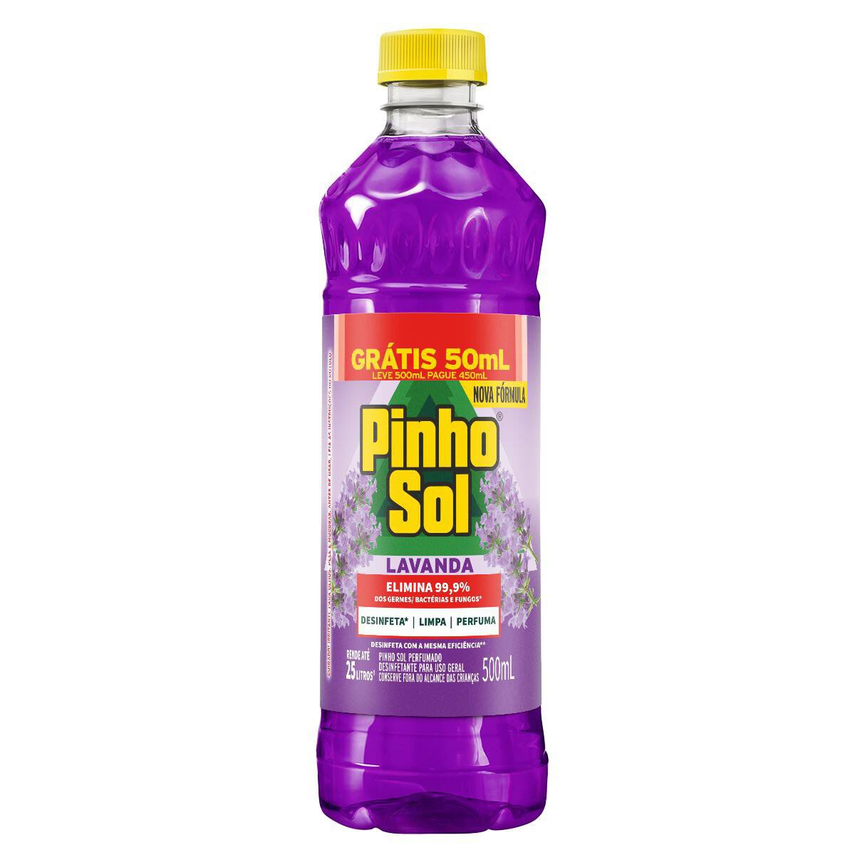 Desinfetante Lavanda Pinho Sol 500ml - Embalagem Leve 500ml Pague 450ml&nbsp;