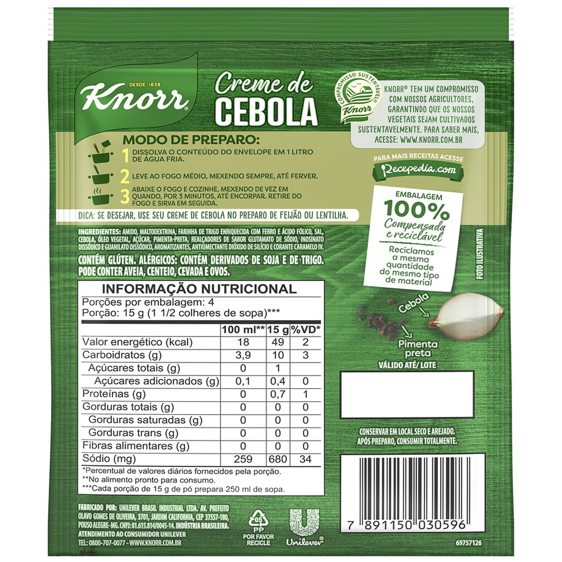 Creme Cebola Knorr Sachê 60g