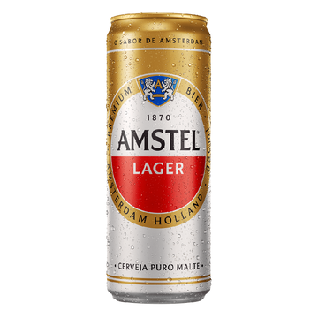 Cerveja Lager Puro Malte Amstel Lata 350ml
