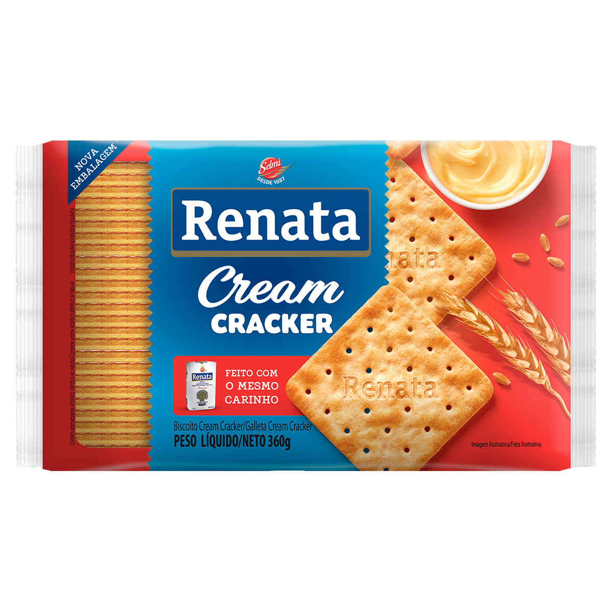 Biscoito Cream Cracker Renata Pacote 360g