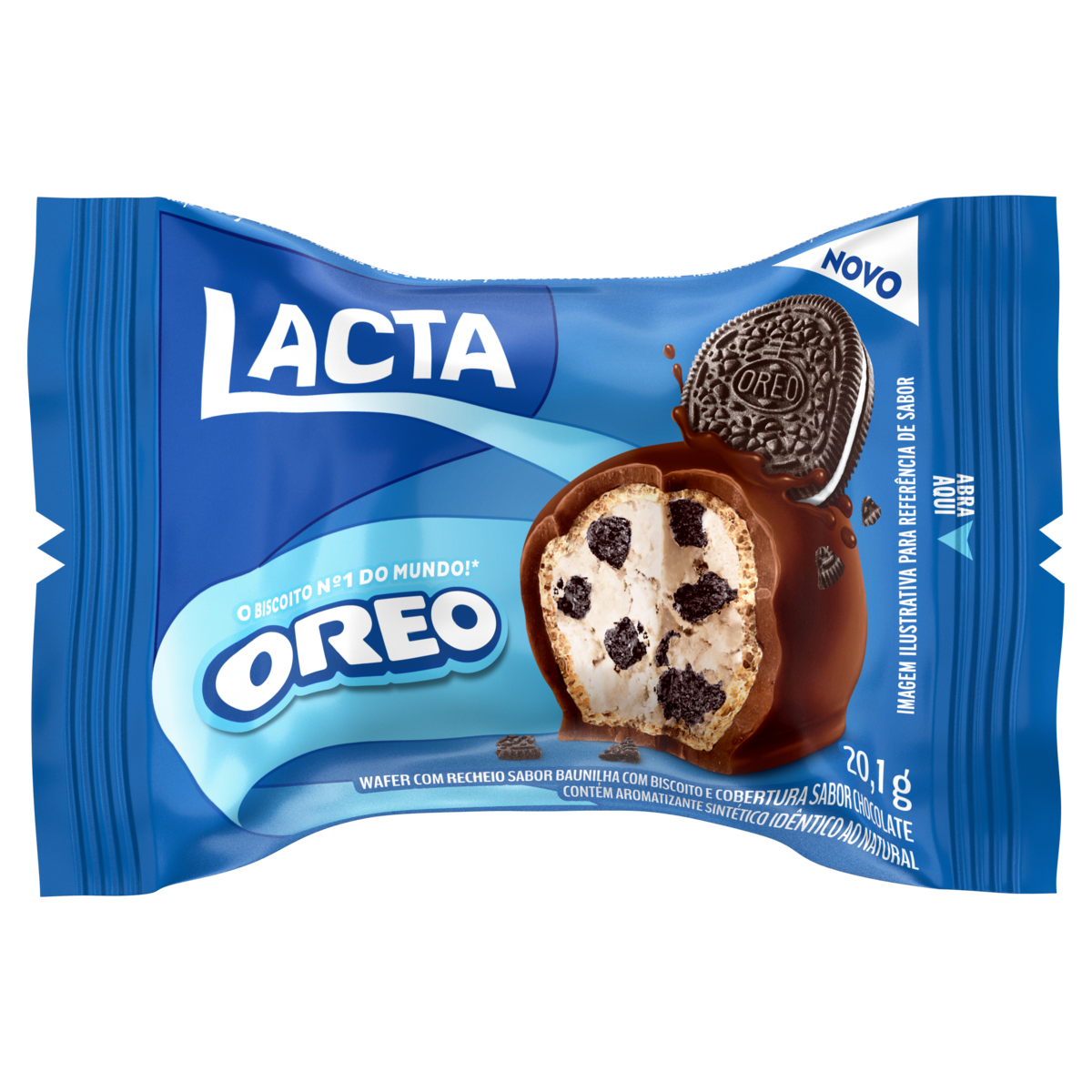 Bombom Wafer Oreo Lacta Pacote 20,1g