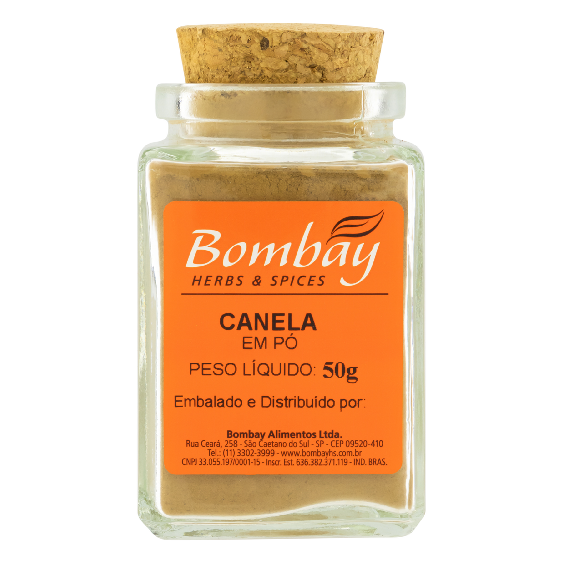 Canela em P&oacute; Bombay Vidro 50g