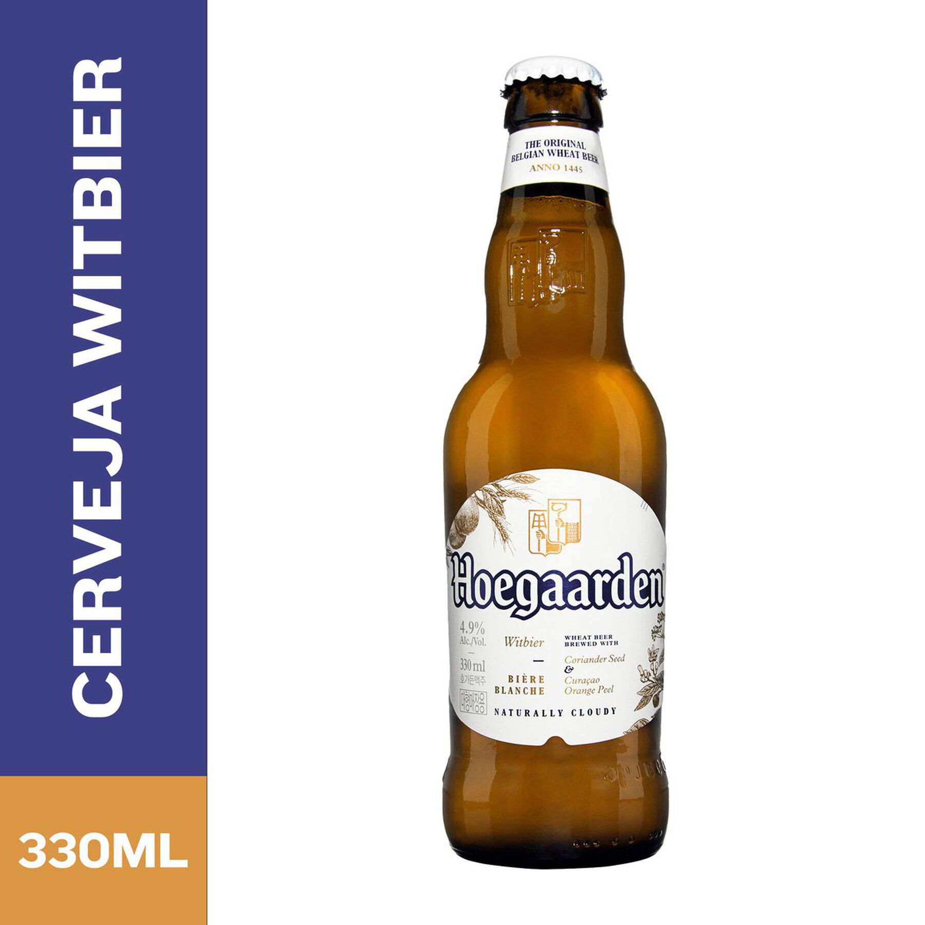 Cerveja Witbier Laranja e Coentro Hoegaarden Garrafa 330ml