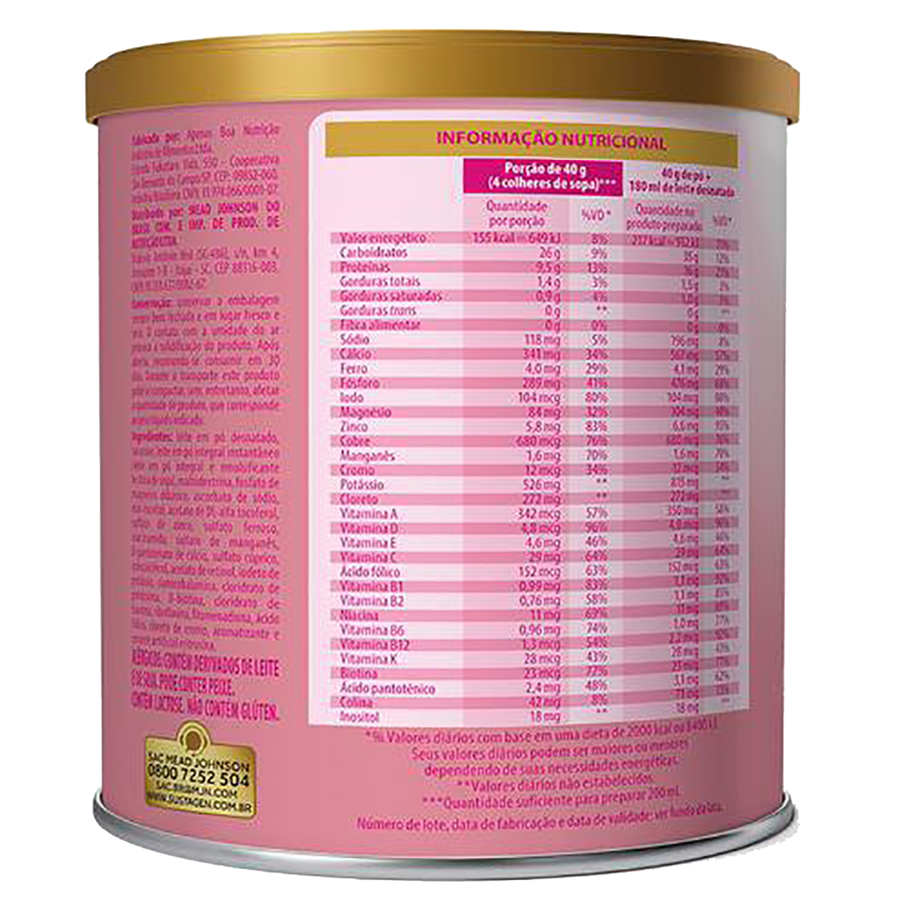 Complemento Alimentar Morango Sustagen Adultos+ Lata 400g