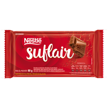 Chocolate ao Leite Aerado Nestlé Suflair Pacote 80g