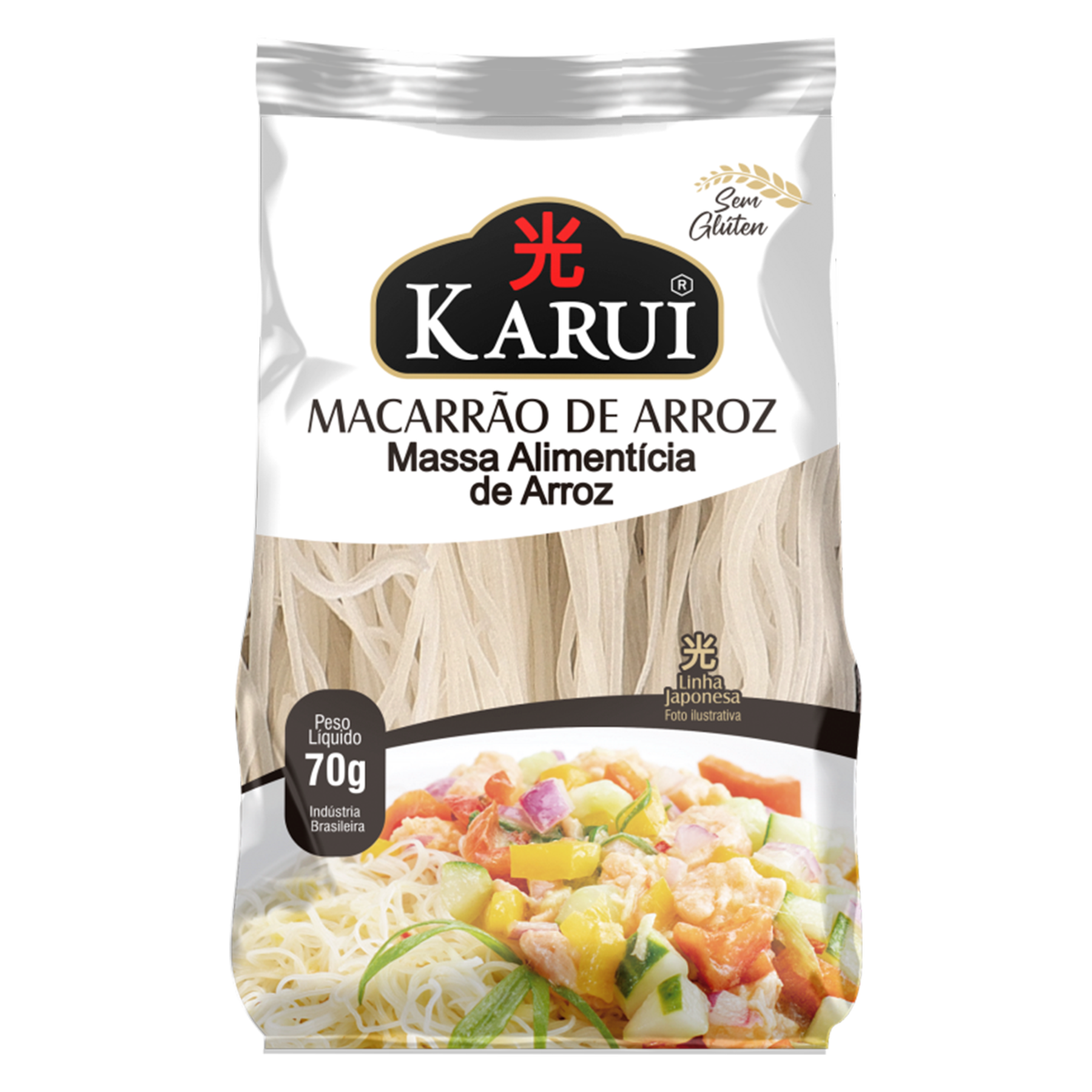 Macarr&atilde;o de Arroz sem Gl&uacute;ten Karui Pacote 70g