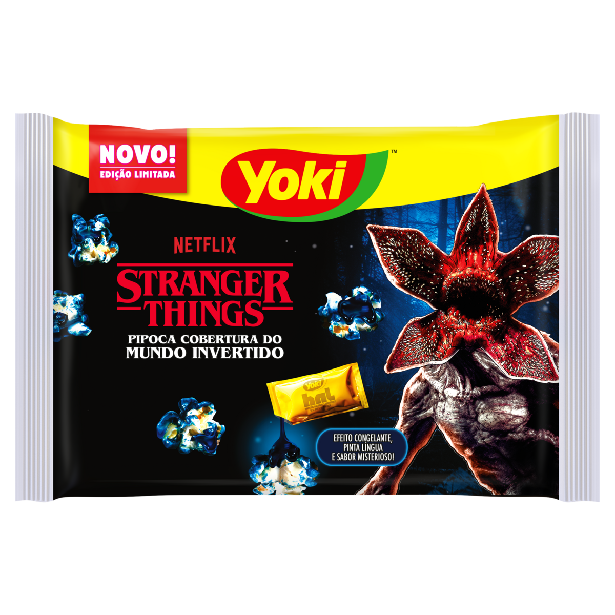 Pipoca para Micro-Ondas Cobertura do Mundo Invertido Stranger Things Yoki Pacote 140g