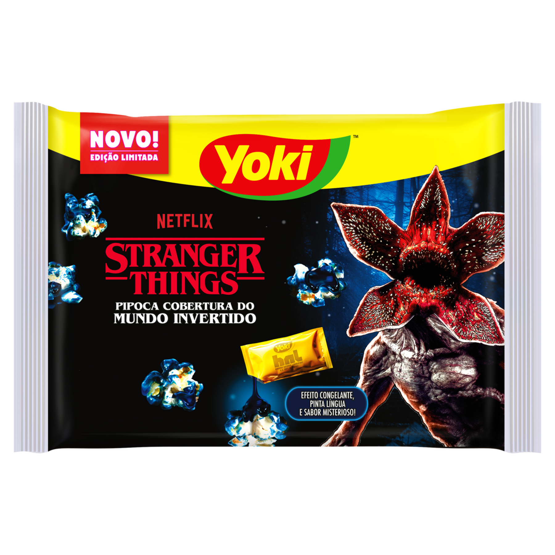Pipoca para Micro-Ondas Cobertura do Mundo Invertido Stranger Things Yoki Pacote 140g