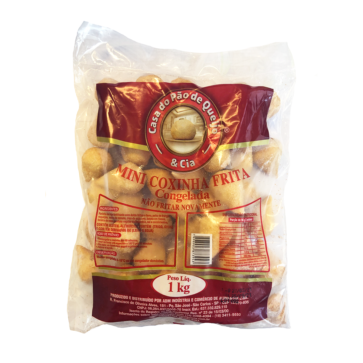 Mini Coxinha Congelada Casa do P&atilde;o de Queijo 1kg