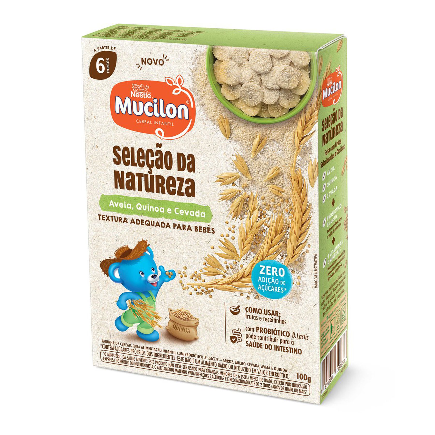Cereal MUCILON Aveia, Quinoa e Cevada 100g