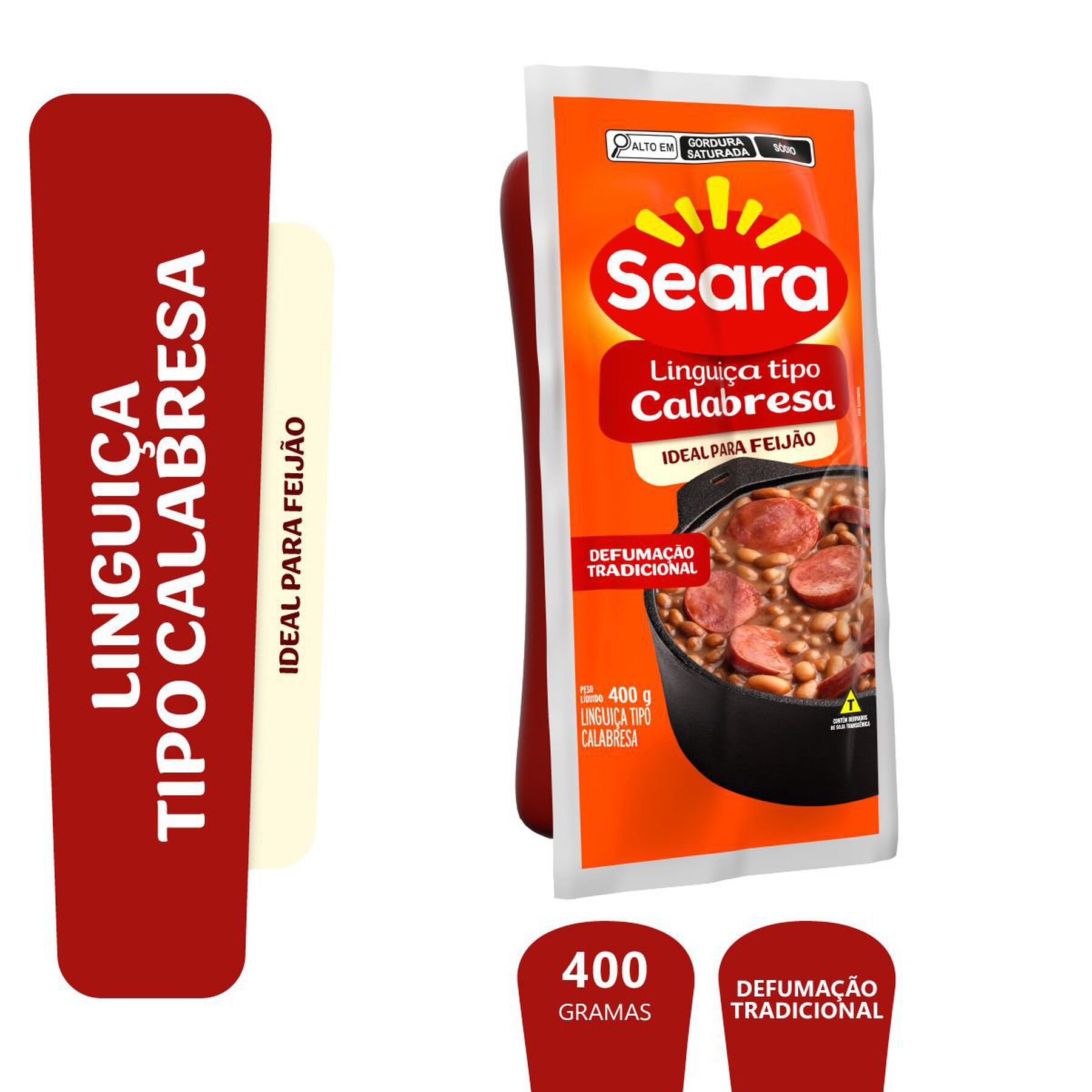 Linguiça tipo Calabresa Seara 400g 2Pç