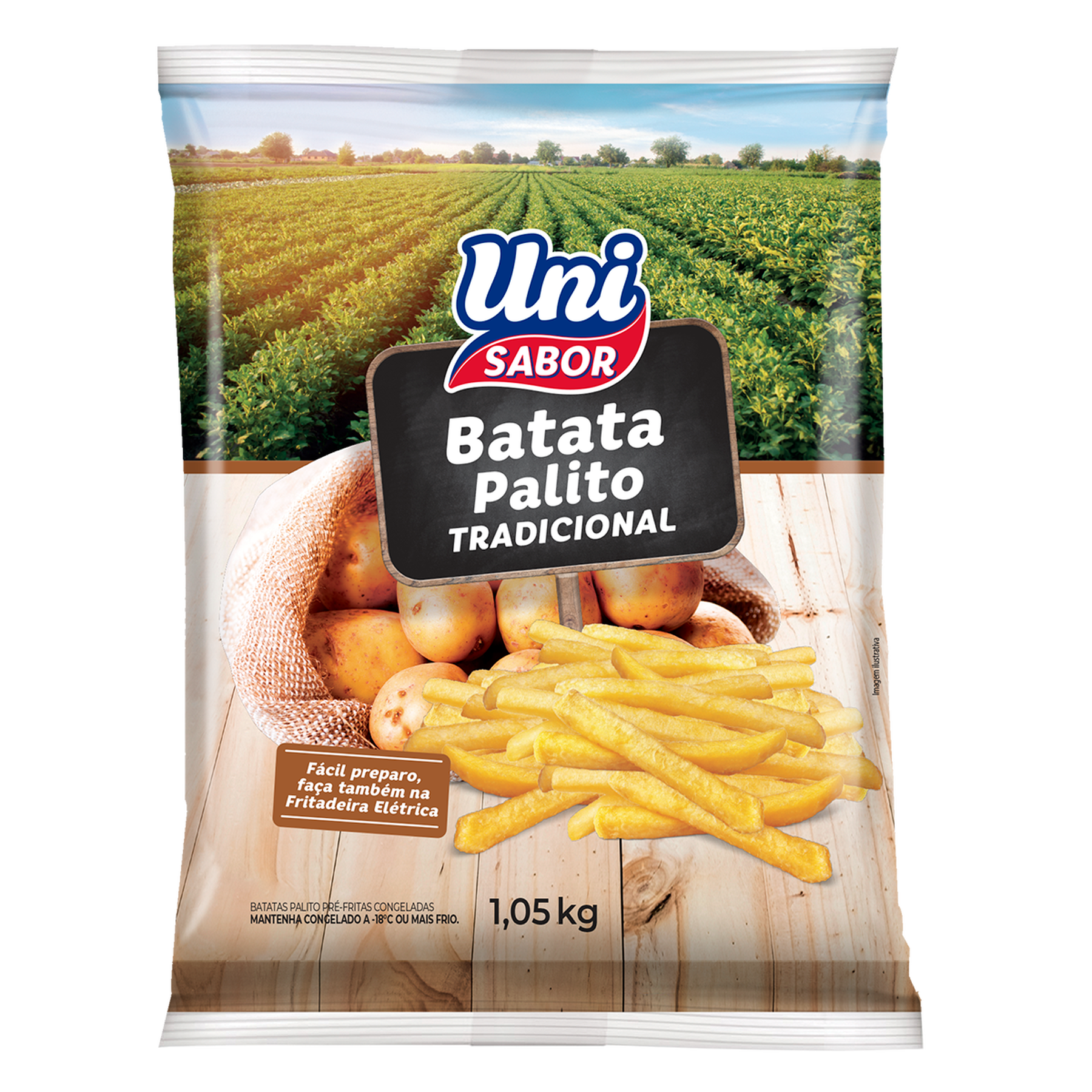 Batata Palito Tradicional Uni Sabor Pacote 1,05kg