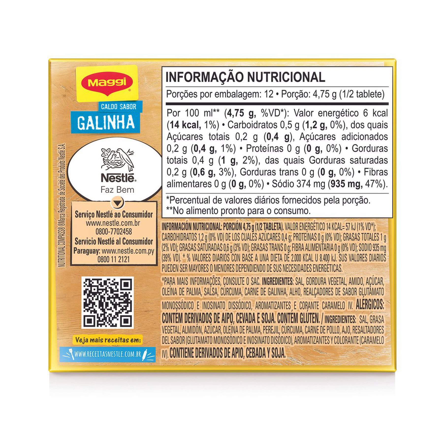 Caldo Maggi Galinha Tablete 57g