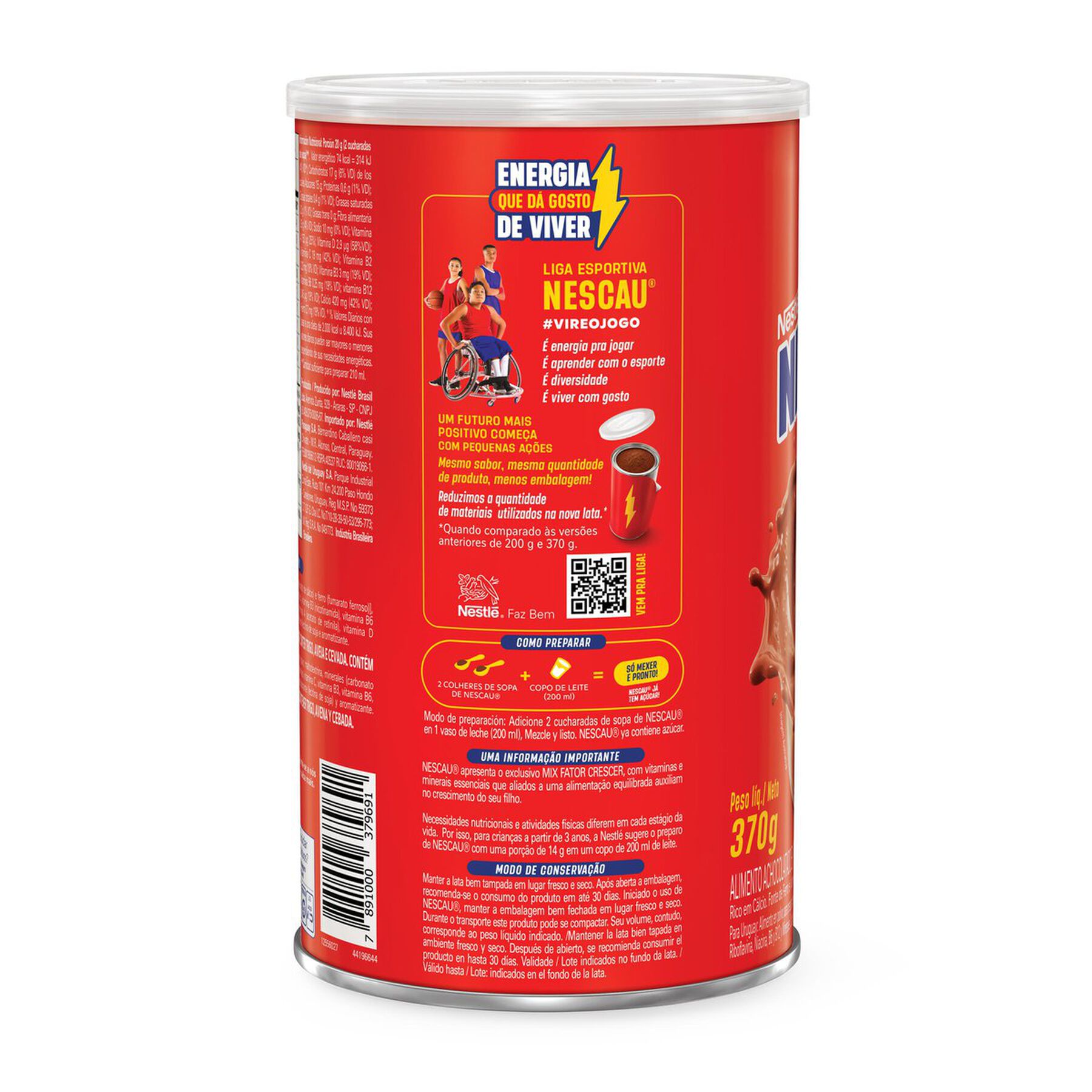 Achocolatado em Pó Nescau Cilindro 370g