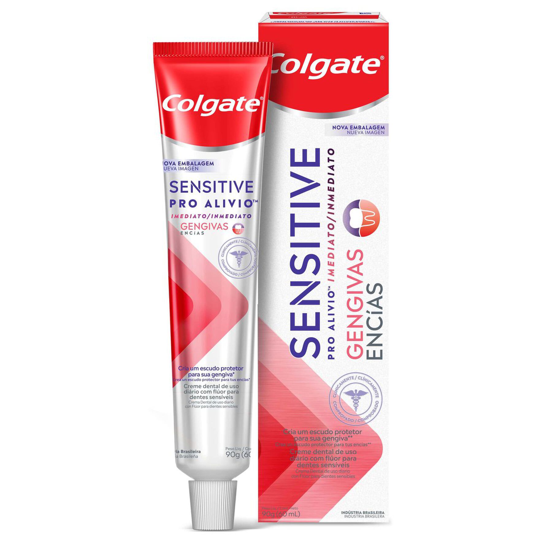 Creme Dental Para Sensibilidade Colgate Sensitive Pro Alívio Imediato Gengiva 90g