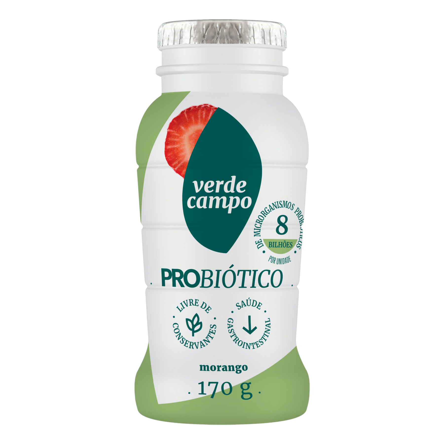 Iogurte Probiótico Morango Verde Campo Frasco 170g