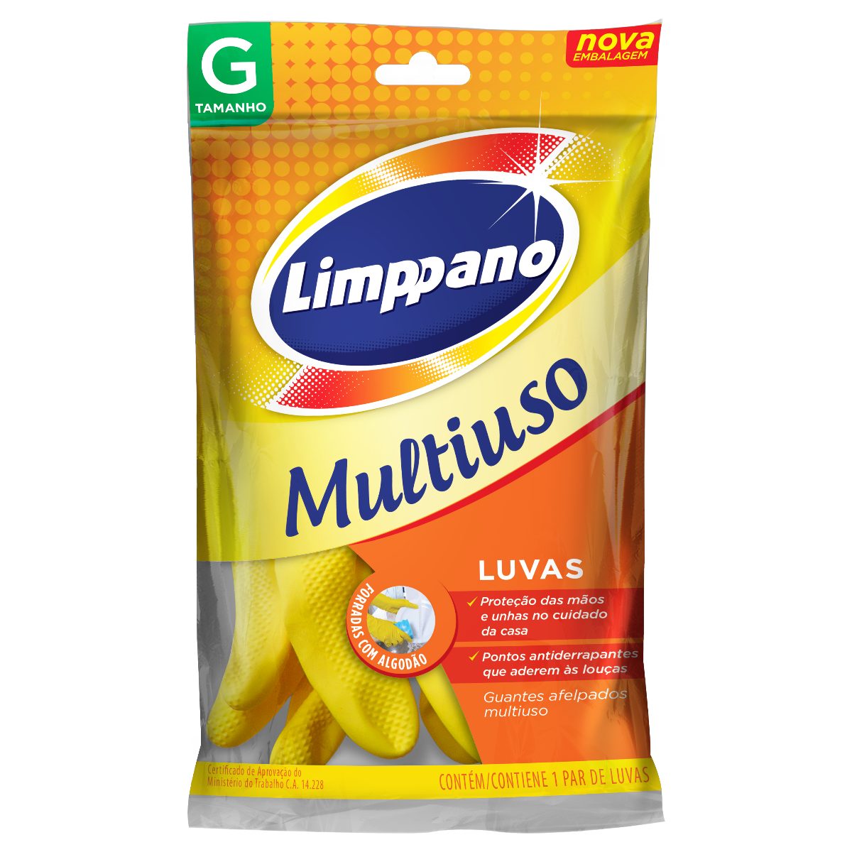 Luva Multi&uacute;so Limppano Tam. G