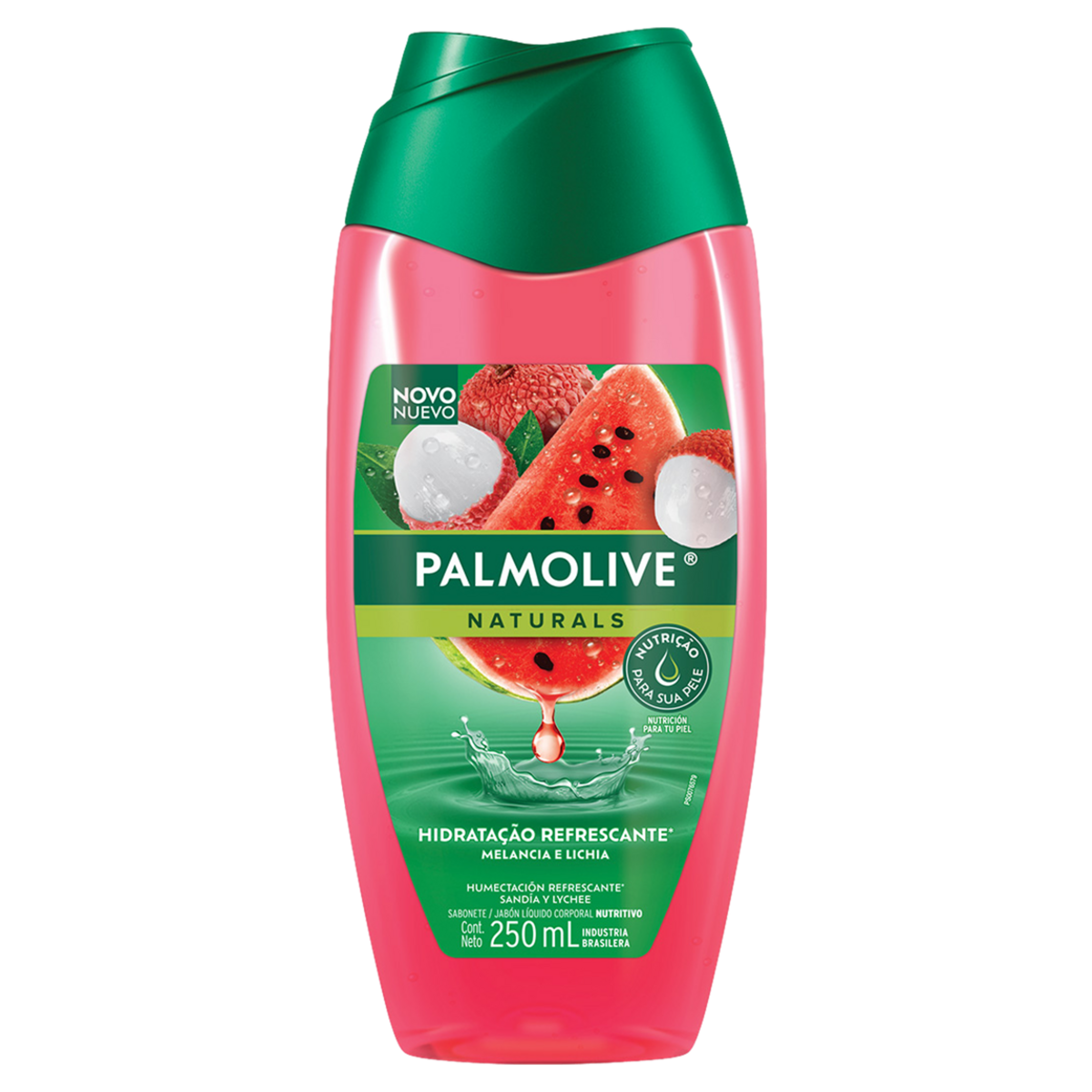 Sabonete L&iacute;quido Hidrata&ccedil;&atilde;o Refrescante Melancia e Lichia Palmolive Naturals Frasco 250ml