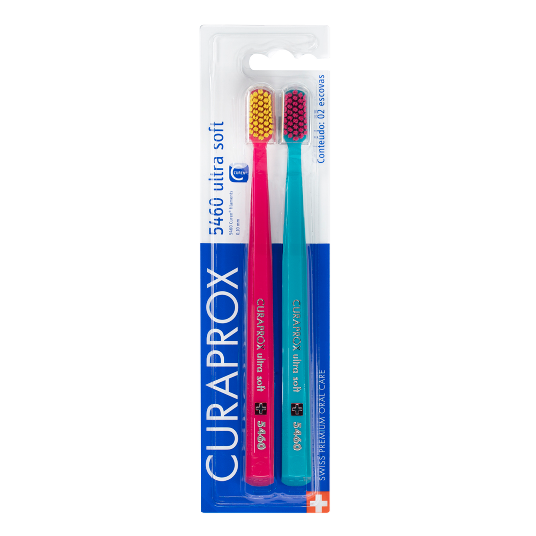 Escova Dental Ultra Soft Coloridas Curaprox 5460 C/2 Unidades