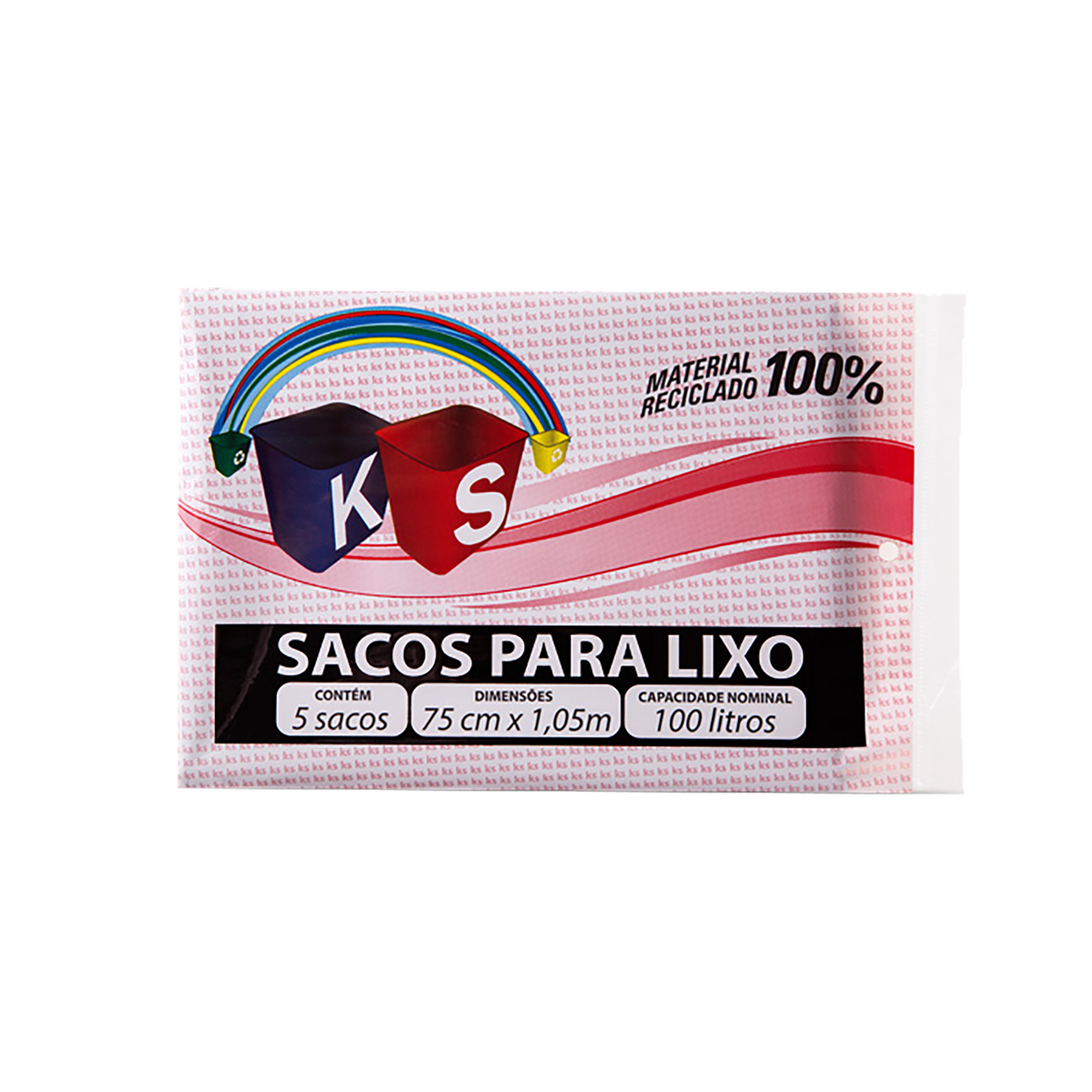 Saco Lixo KS 100l Pacote 5 Unidades