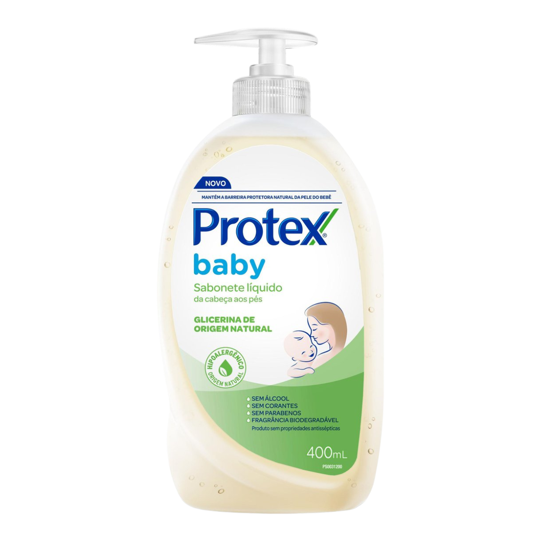 Sabonete L&iacute;quido Glicerina Natural Protex Baby Frasco 400ml
