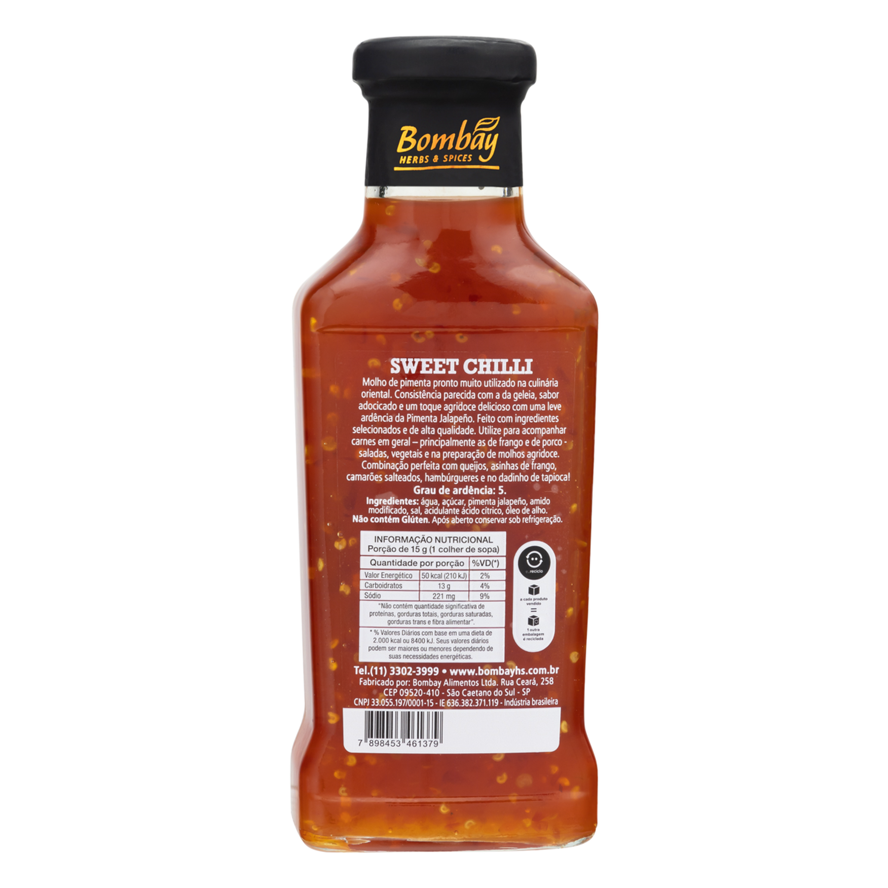 Molho Sweet Chilli Tradicional Bombay 385g