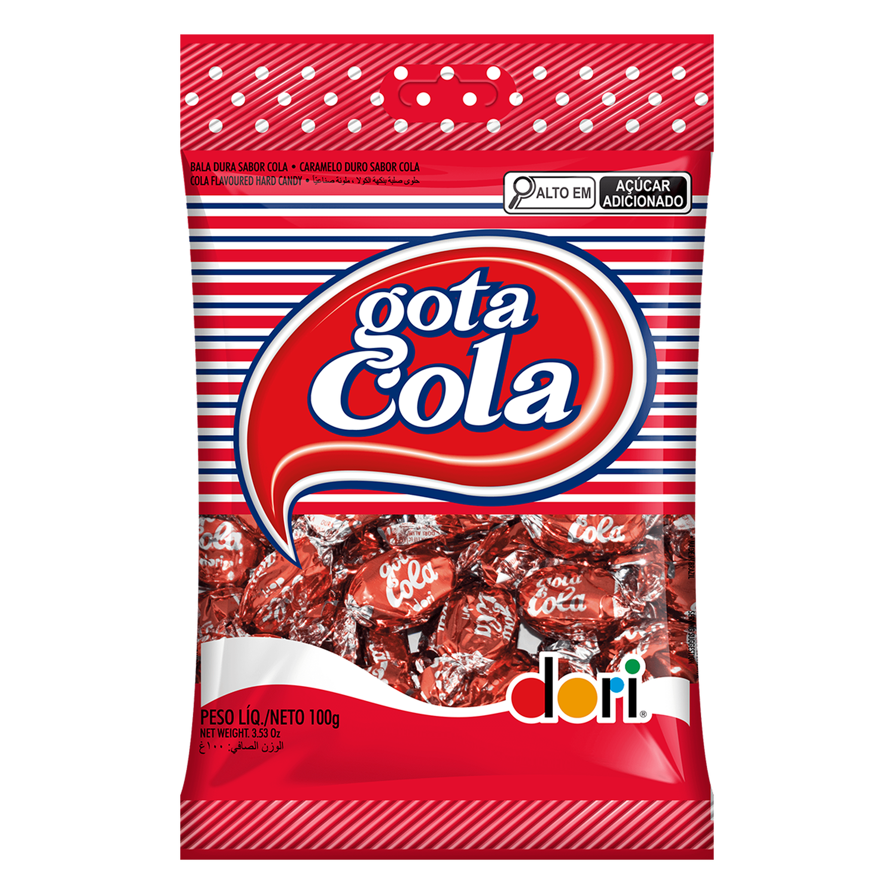 Bala Gota Cola Dori Pacote 100g