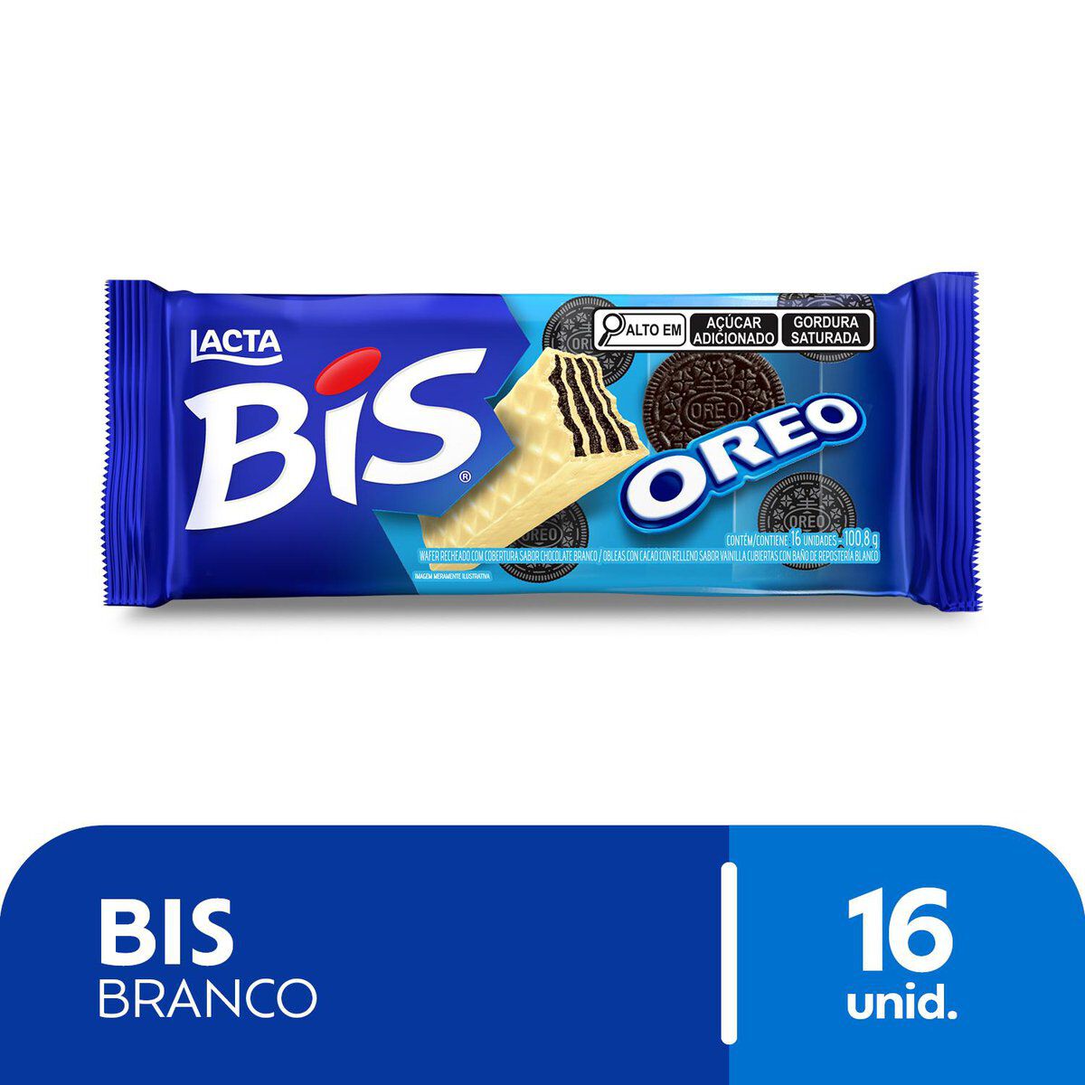 Bis Oreo (Wafer recheado e com cobertura sabor chocolate Branco) 100,8g