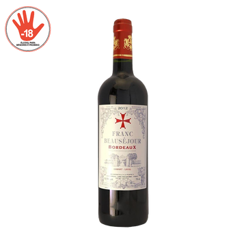 Vinho Tinto Bordeaux Franc Beauséjour Garrafa 750ml