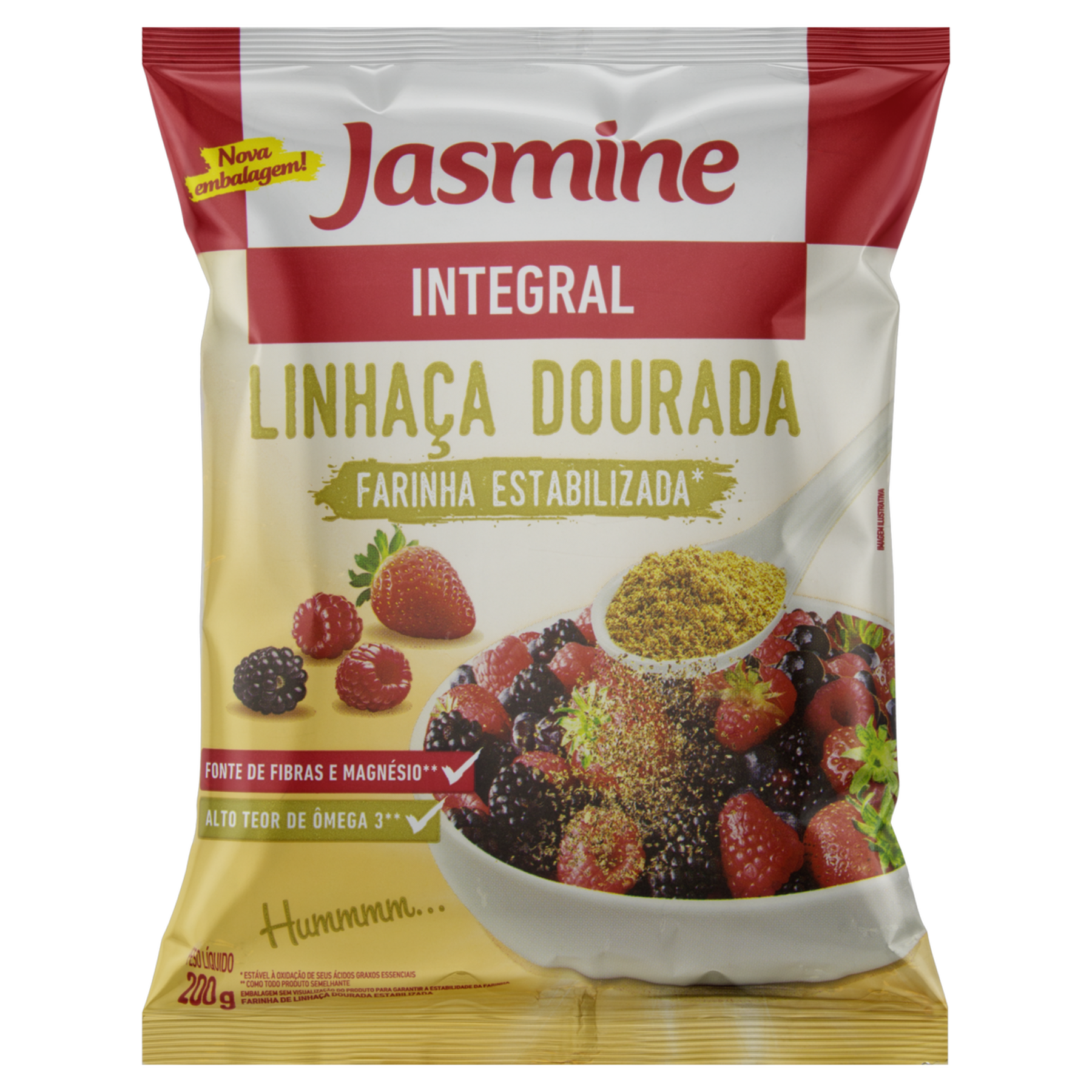 Farinha de Linhaça Dourada Integral Jasmine Pacote 200g