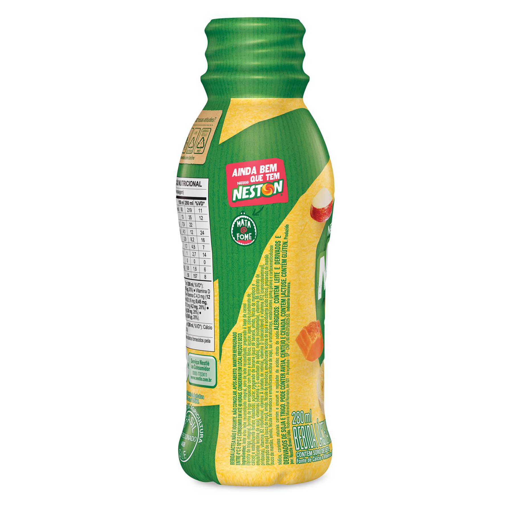 Bebida L&aacute;ctea UHT Vitamina de Ma&ccedil;&atilde;, Banana e Mam&atilde;o Neston Frasco 280ml&nbsp;