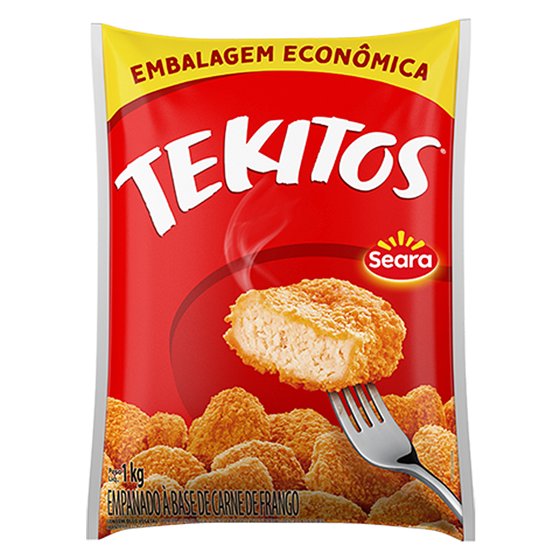 Empanado de Frango Tekitos Tradicional Seara Pacote 1kg - Embalagem Econômica