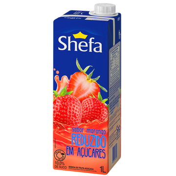 Bebida de Fruta Adoçada de Morango Shefa 1l