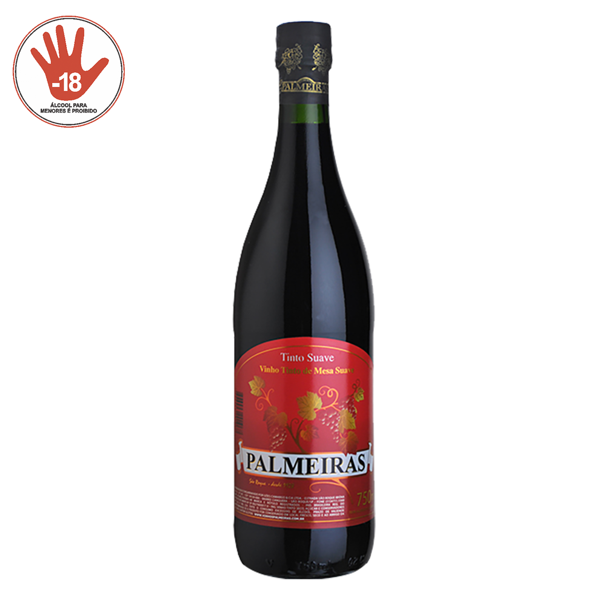 Vinho Tinto Suave Palmeiras Garrafa 750ml&nbsp;