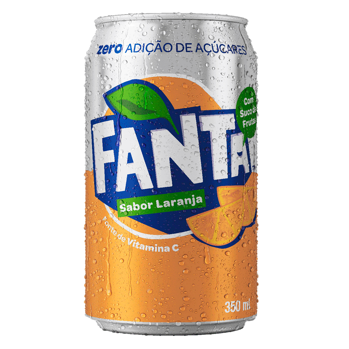 Refrigerante Laranja Zero Adi&ccedil;&atilde;o de A&ccedil;&uacute;car Fanta Lata 350ml