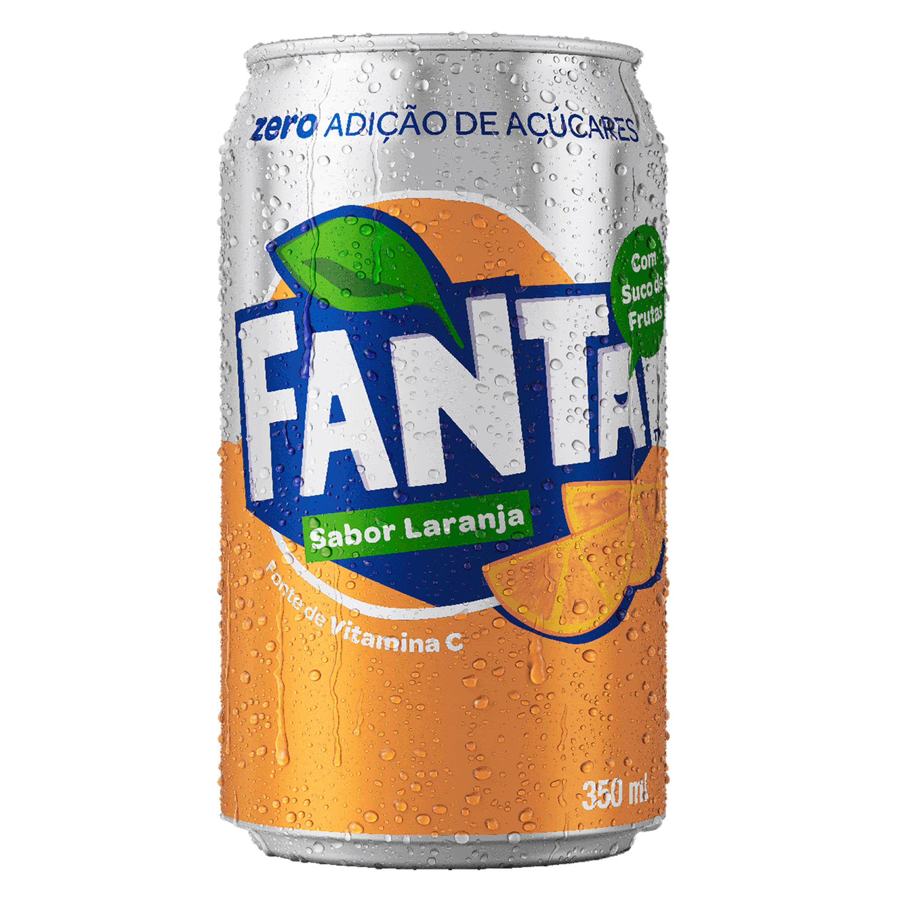 Refrigerante Laranja Zero Adição de Açúcar Fanta Lata 350ml
