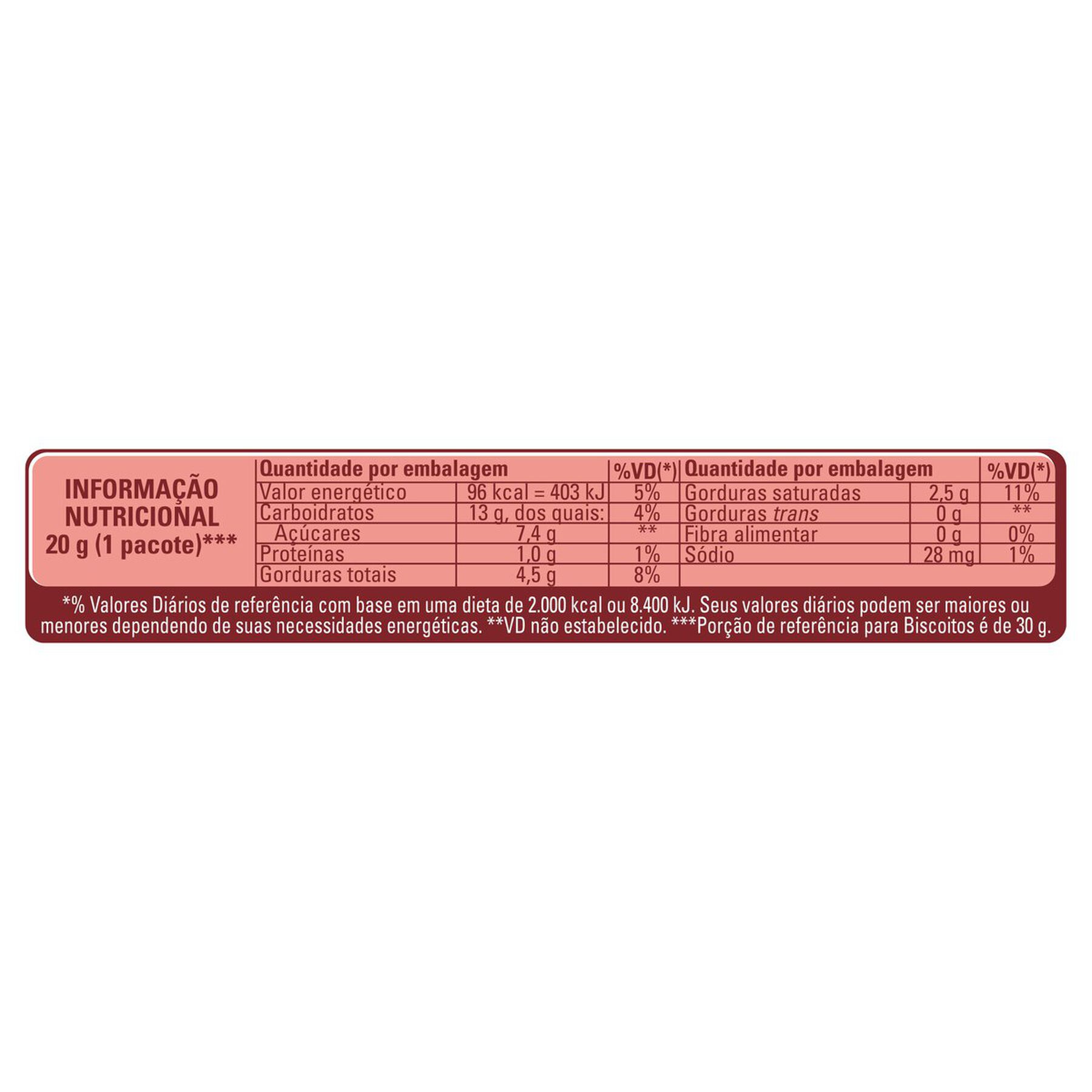 Biscoito Cookie Prestígio Nestlé Pacote 60g