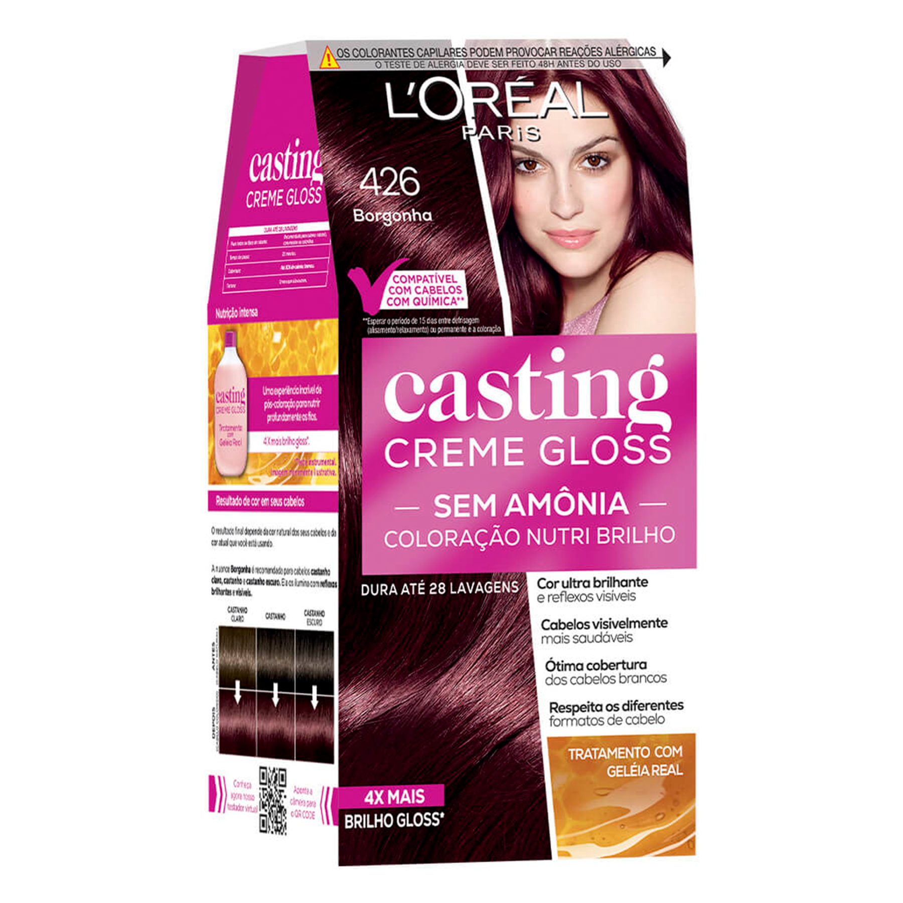 Tintura para Cabelo Borgonha 426 Casting Creme Gloss